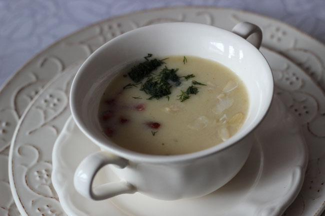 zupa ziemniaczano-porowa